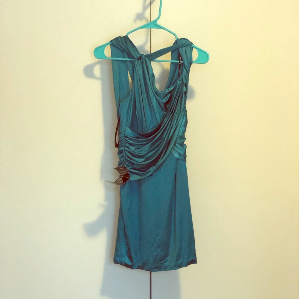 NWT Bebe Wrap and Twist Glam Dress